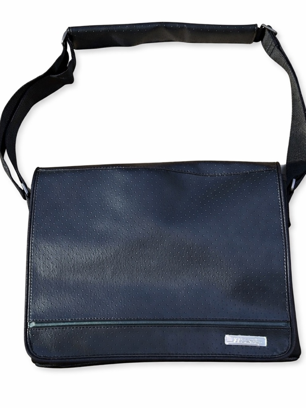 Bose Sound Dock Messenger‎ Bag Carrying Case Black Leather w/ Straps